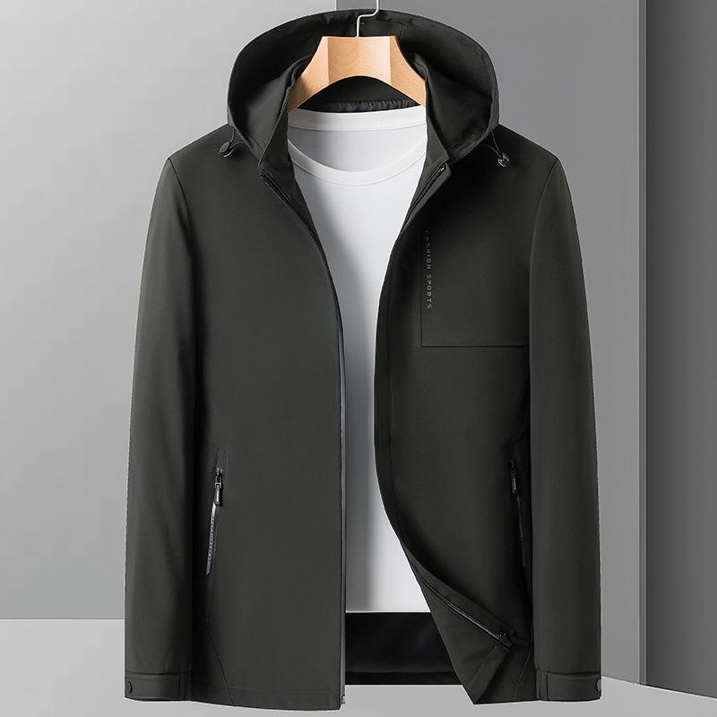 Весна и осень Новая куртка для мужчин среднего возраста Городская повседневная куртка Тонкая куртка для снятия шляпы Мужская куртка