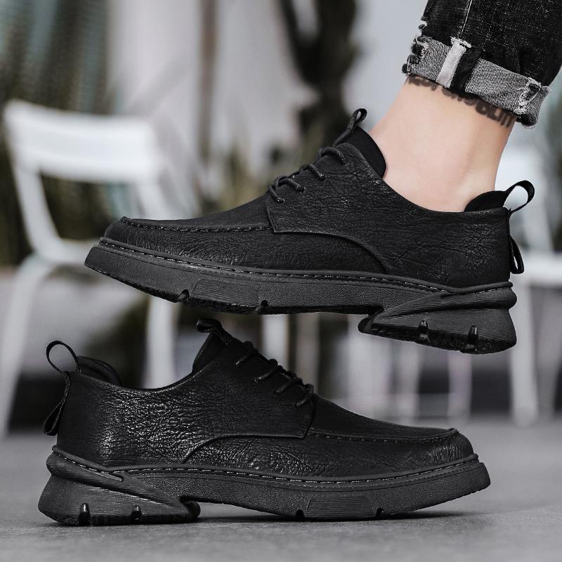 Мужская обувь из натуральной кожи ручной работы в стиле ретро, ​​удобная повседневная кожаная обувь, мокасины, мужская обувь на плоской подошве