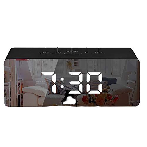 New Design Mirror Desk Clock Hot Selling Digital Alarm Clock LED Thermometer Display Table Desktop Clock