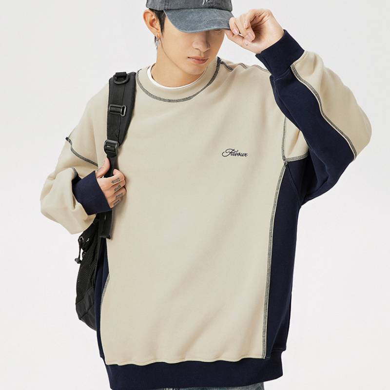 American Retro Casual Hoodie With Letter Embroidery For Youth Spring Autumn Wear