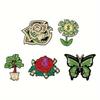 1/2/3/5pcs Beautiful Flower Butterfly MoneyTree Cartoon Brooch collar needle scarf buckle accessory metal badge backpack decoration enamel lapel pin