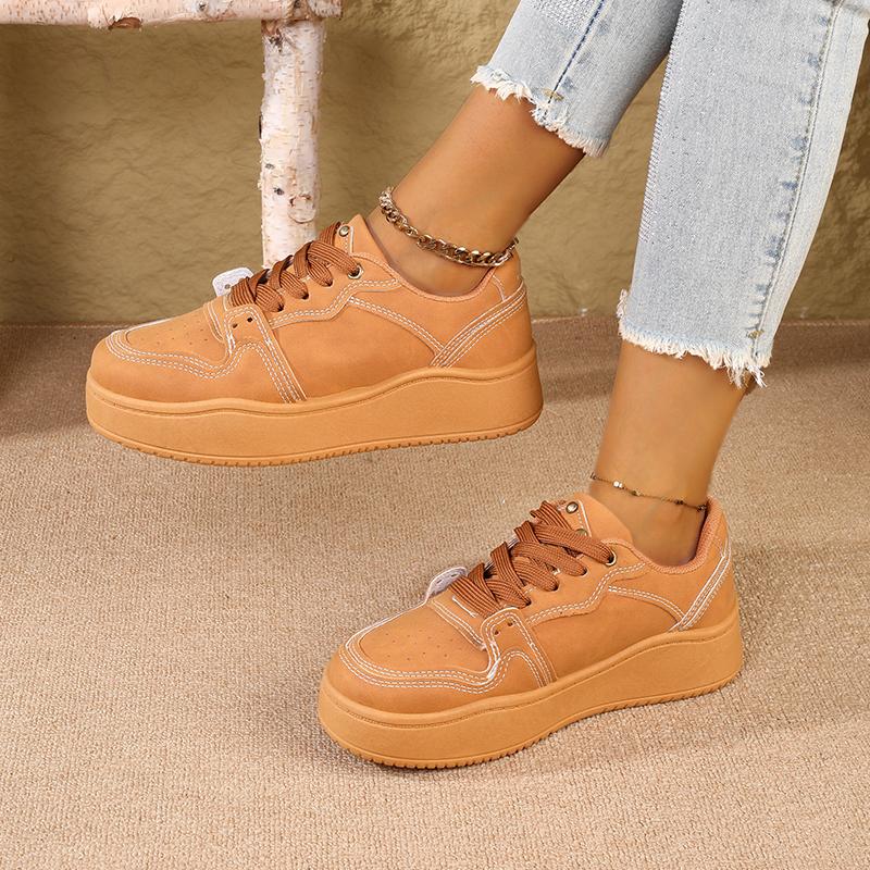 Новые женские кроссовки на толстой подошве, лоферы на платформе, универсальная спортивная повседневная обувь на шнуровке, трендовая обувь