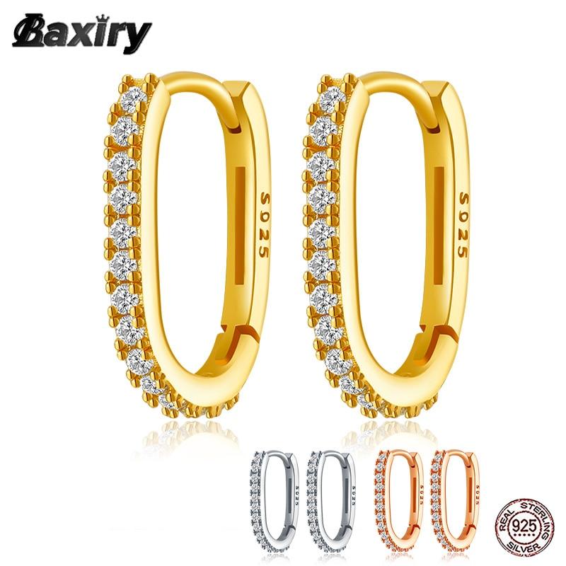 Новые серьги-кольца из стерлингового серебра 925 пробы для женщин, роскошные изящные маленькие серьги-кольца Huggie, дизайнерские ювелирные изделия, подарки