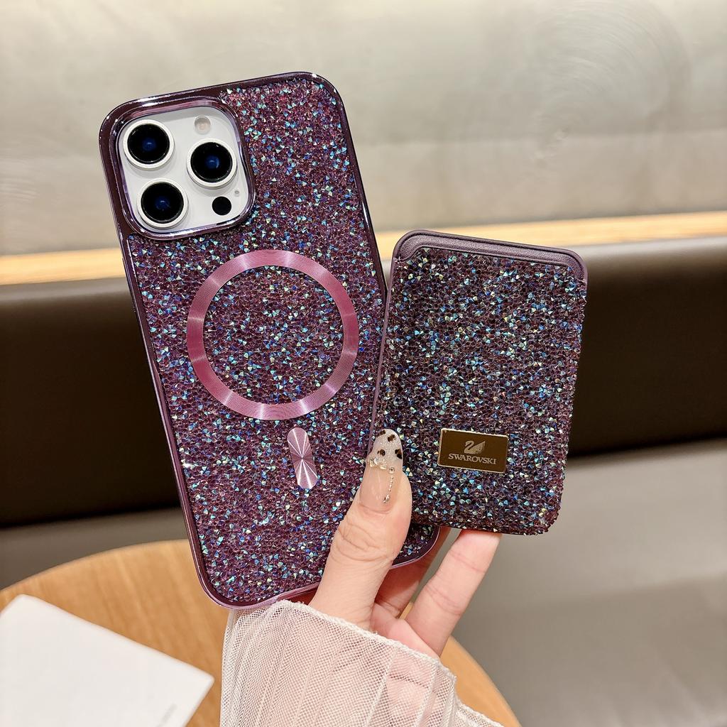 Магнитная присоска для сверления Подходит для чехла для мобильного телефона Apple 16 ProMax IPhone 15 Карман для карт Samsung S25ultra Гальваническое покрытие