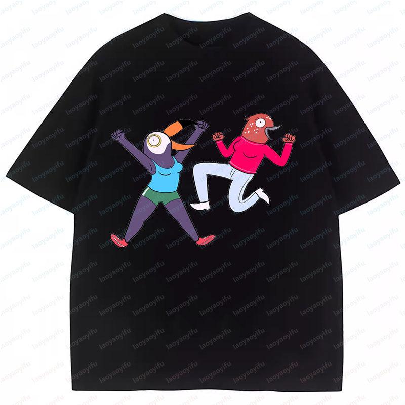 Funny Cartoon Comedy Bertie Tuca TShirt Casual Crew Neck Short Sleeved Oversize Graphic TShirts Boy Kids Streetwear Clothes
