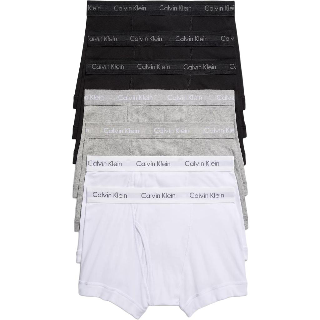 Calvin Klein Жаккардовые боксеры с блоками цвета и буквами, 7 шт., мужское нижнее белье, разноцветные NB2439901