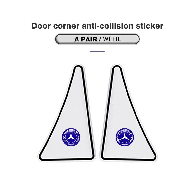 CQM1 2pcs Car Door Corner Cover Anti Collision Bumper Sticker For Mercedes Benz AMG A C E S G Class W201 W210 W108 W204 W205 W203