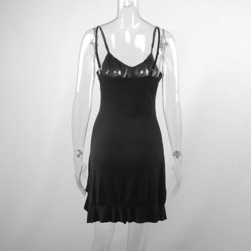 Современное европейское и американское стиль воланами camisole платье с разрезом - Женская облегающая мини-юбка