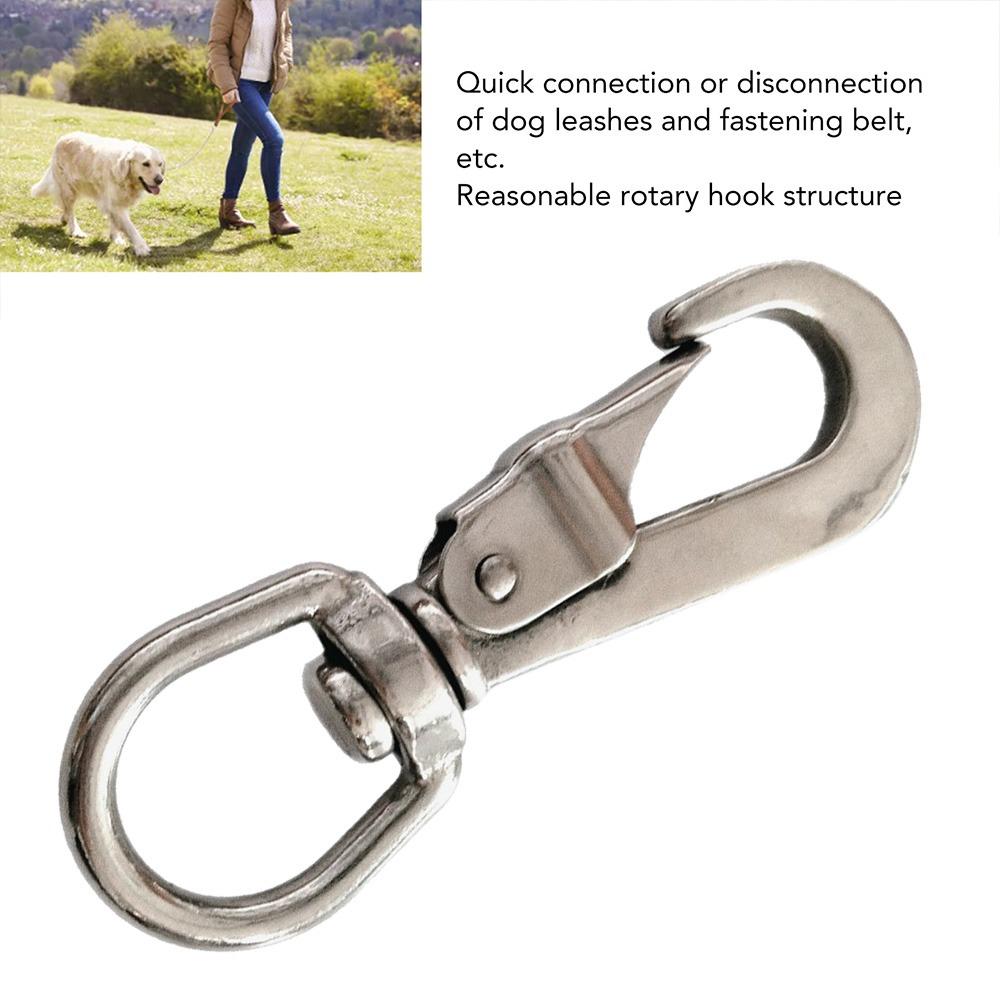 2pcs Rotating Eye Snap Flag Pole Clips 316 Stainless Steel Marine Snap Clip Dog Leash Hook Boats