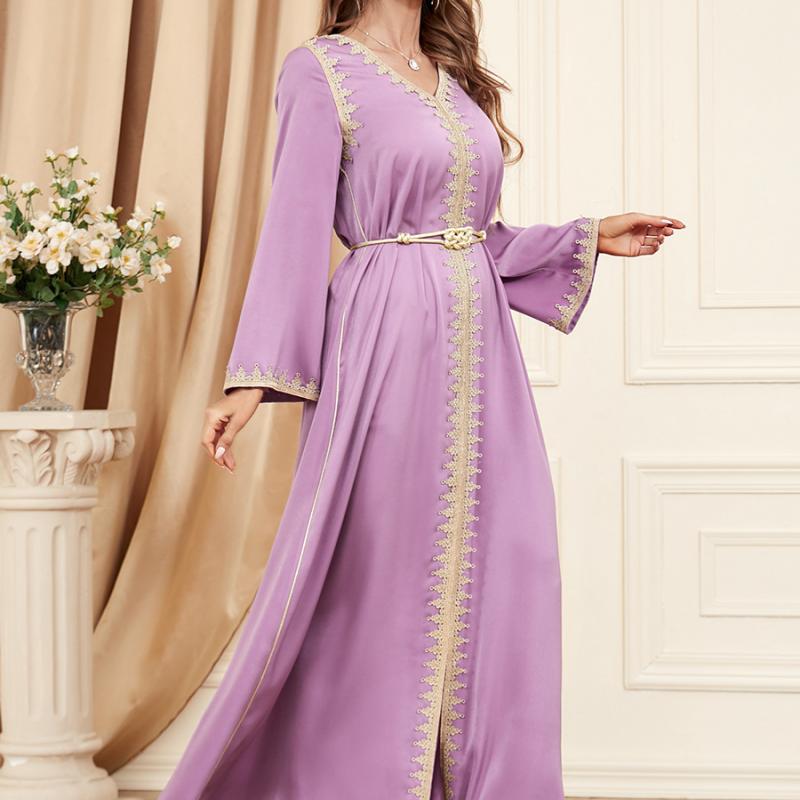 Ближневосточное арабское мусульманское женское весенне-осеннее комбинированное женское платье Абая