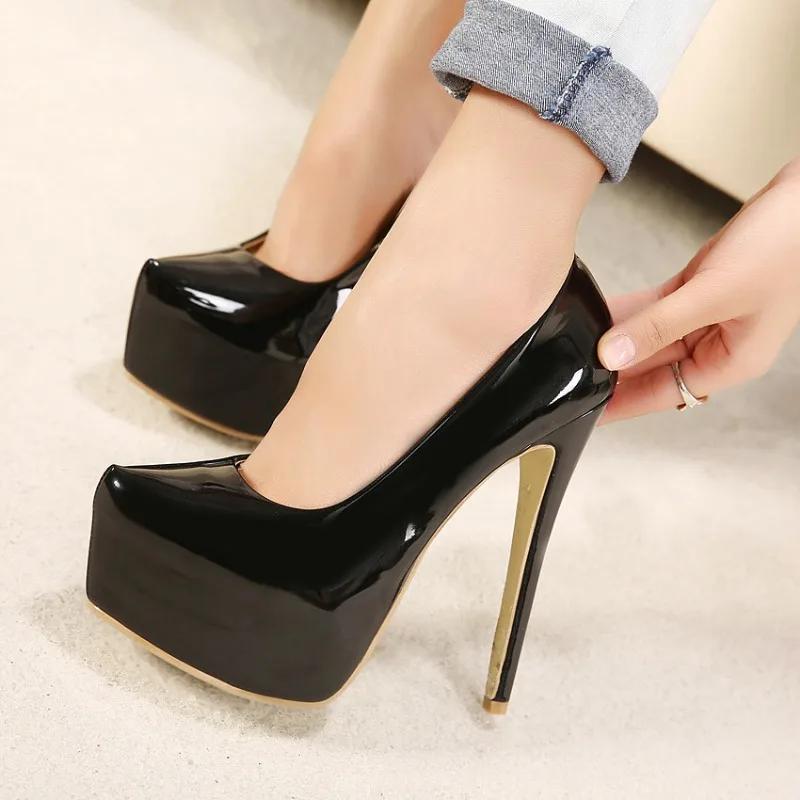 2024 2024 New Elegant Women's Shoes European American 2024 High Waterproof Platform High Heels Ladies Sexy Pumps Spring Autumn