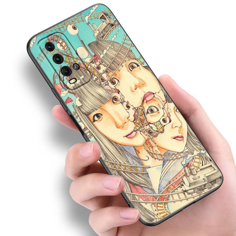 Чехол для телефона Shintaro kago Horror Cartoon для Xiaomi Redmi Note 5 6 9T K20 K40 K50 Pro 7A 8A 9A 9C 9i 10A 10C A1 S2 черный чехол