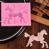 Силиконовая форма 3D Carousel Horse Chocolate Mold Fondant Form с антипригарным покрытием для украшения тортов