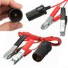 Portable 12V Car Socket Adapter with Battery Clamp Convert 12V Accessories