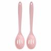 2Pcs Hollow Draining Hole Strainer Spoon Silicone Skimmer Protect Cookware Non Stick  Spoon  Kitchen