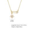 Ожерелье с булавкой, инкрустированное фианитами, подвески в виде звезды, луны, солнца, ювелирное изделие для женщин