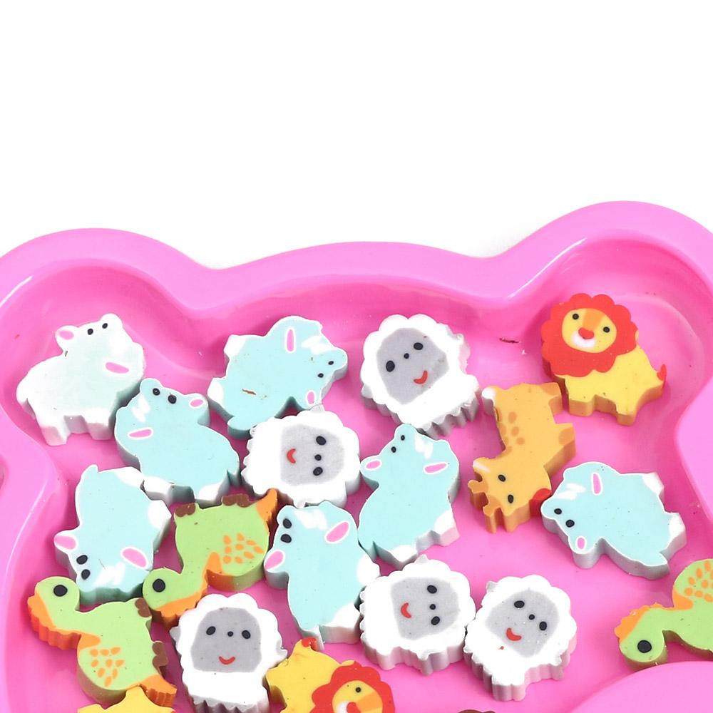 Diy Stationery Gift Student Supplies Christmas Style Rubber Animal Cartoon Shape Pencil Eraser