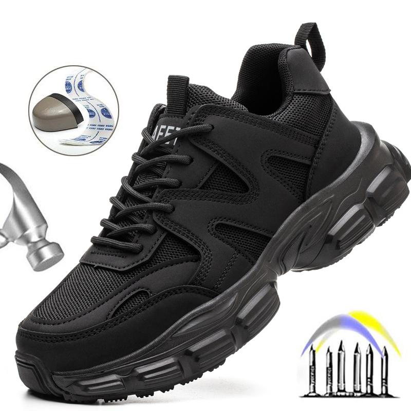 Защитная обувь для женщин, рабочие кроссовки, модная защитная обувь, устойчивая к ударам и проколам, неразрушаемая обувь, рабочие ботинки
