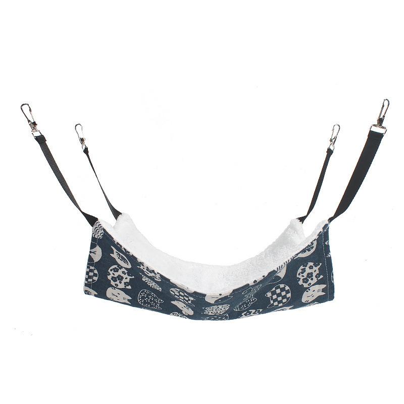 Dual‑Use Hanging Cat Hammock Soft Fleece Adjustable Strap Pet Swing Bed For Cage Rest For Kittens And Small Pets