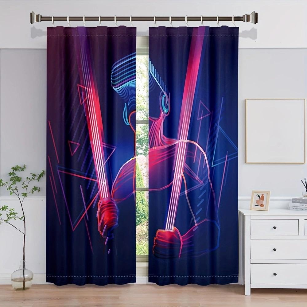 Мультяшная Игра Геймер Геймпад Контроллер Игрок Оконные Шторы Для Детской Спальни Гостиной Ванной Комнаты Кухни Двери Холла Домашний Декор