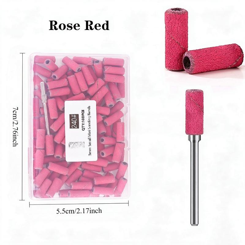 101 шт. Набор мини-шлифовальных колец для удаления огрубевшей кожи, фрезы для ногтей с оправкой, электрические аксессуары для маникюра