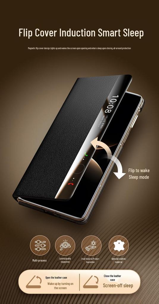 Qiali Оригинальный кожаный чехол-книжка для Huawei Mate X7 Коллекционное издание
