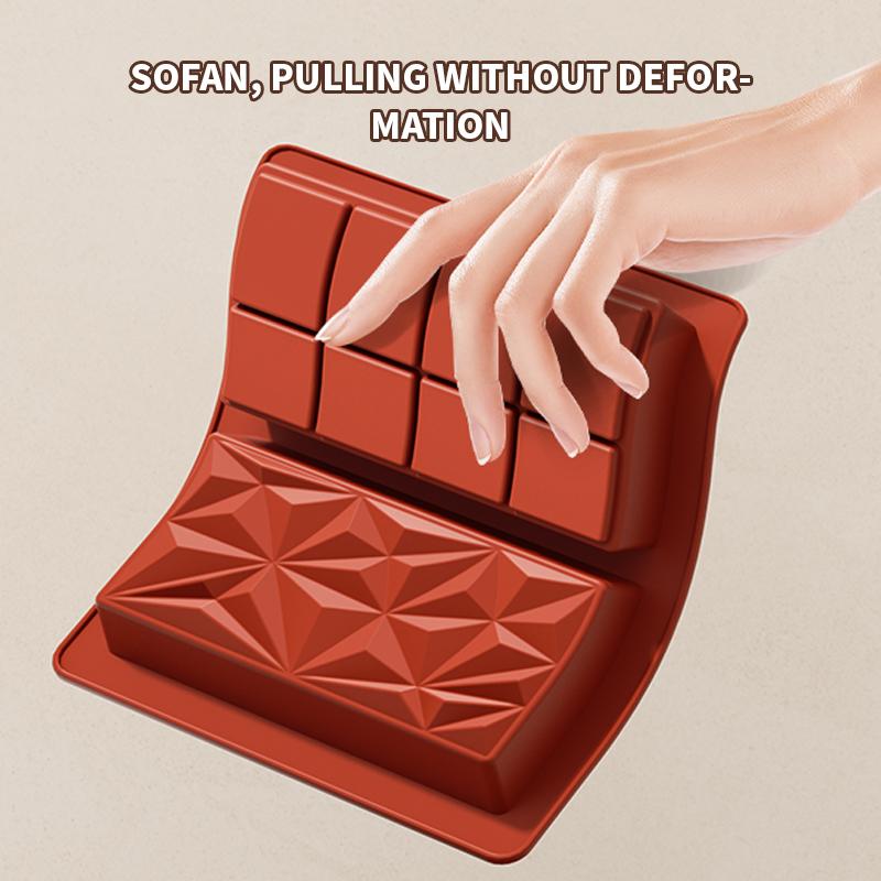 Форма для шоколадного батончика глубокая, очень глубокая, большая, Дубайская шоколадная плитка, силиконовая толстая форма для начинки, очень большая форма для начинки