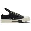 Rick Owens X Converse DRKSHDW DRKSTAR Chuck 70 Low Black Unisex Sneakers Egret 172347C
