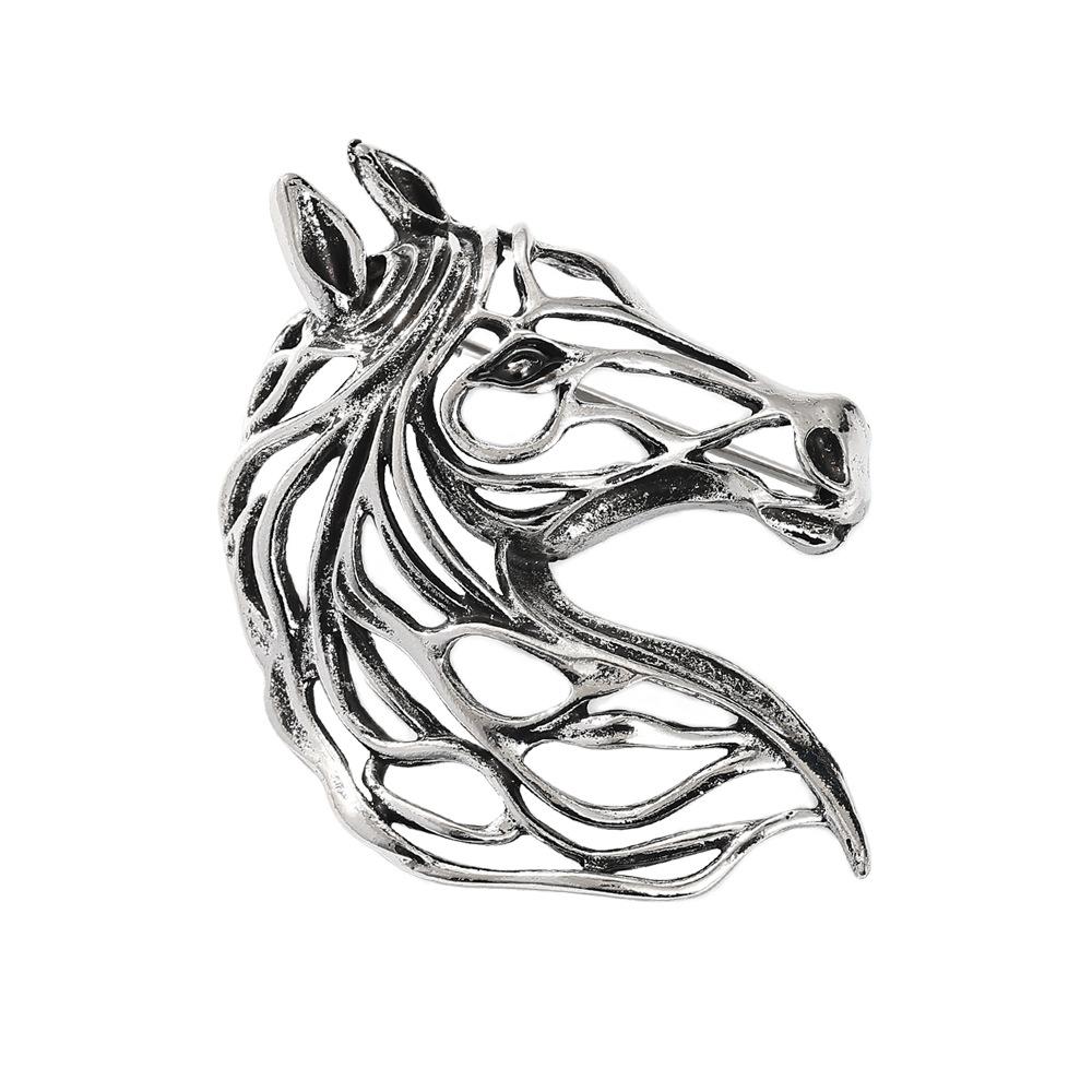 Year of the Horse brooch high-end sense light luxury niche high-end pin zodiac horse brooch jewelry men's blazer accessories