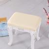 Leather Elastic Dressing Table Stool Cover New Stool Surface Dust Protection Cover Hat Style Shoe Replacement Stool Mask Solid Color