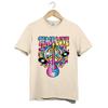 Футболка Peace Love Music–Ретро Хиппи Футболка с гитарой–Топ для музыкального фестиваля Flower Power