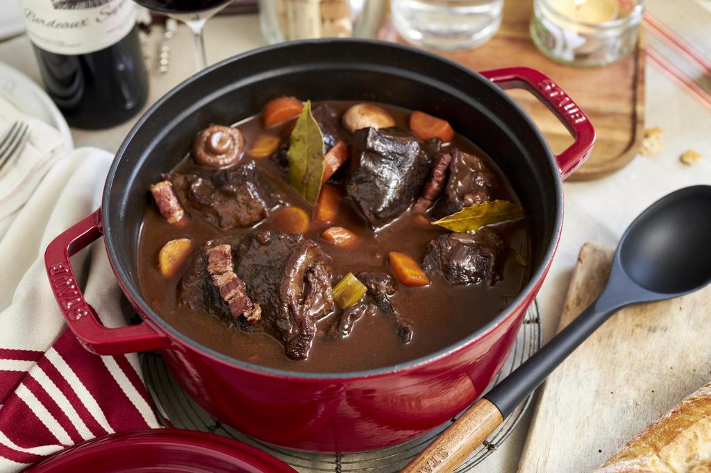 STAUB Двуручная кастрюля Pico Cocotte Круглая 24см Для духовки Бордовый