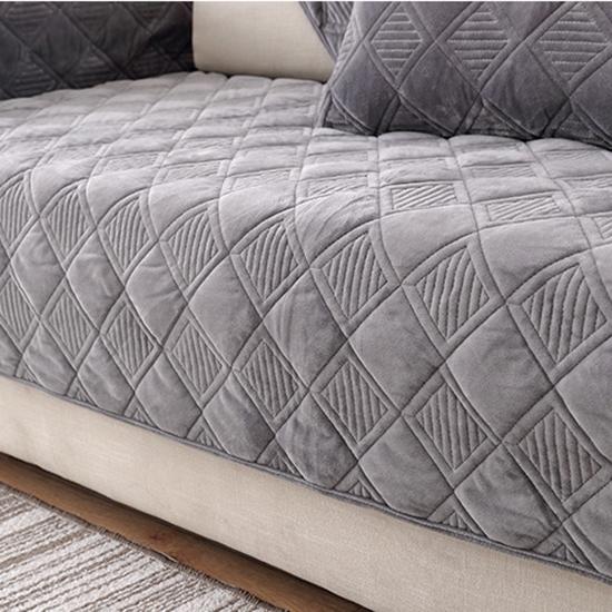 Всесезонная универсальная короткая плюшевая подушка для дивана, утолщенный нескользящий чехол, тканевая подушка, полный комплект, универсальный чехол для дивана с защитой от кошачьих царапин