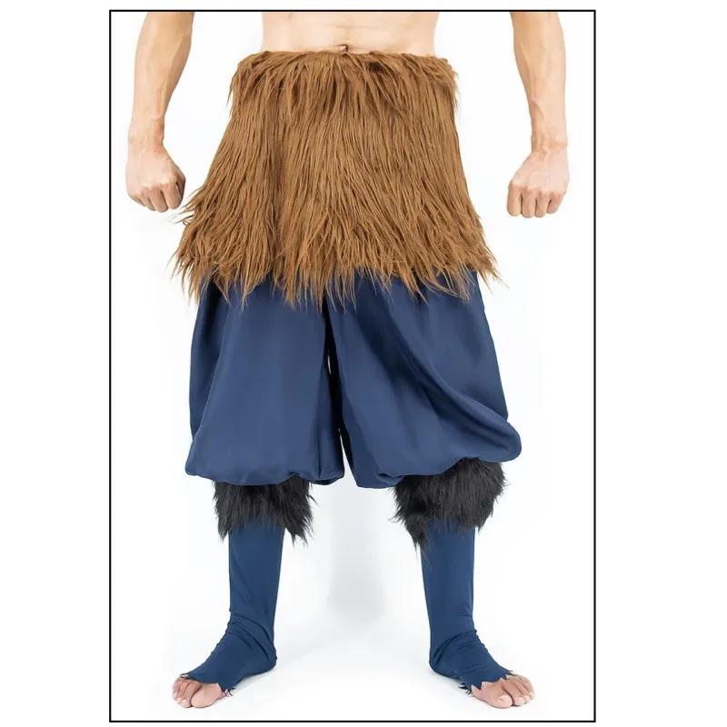 Аниме Demon Slayer Kimetsu No Yaiba Hashibira Inosuke Костюмы для косплея Брюки Маска Свиньи Хэллоуин Карнавальный костюм