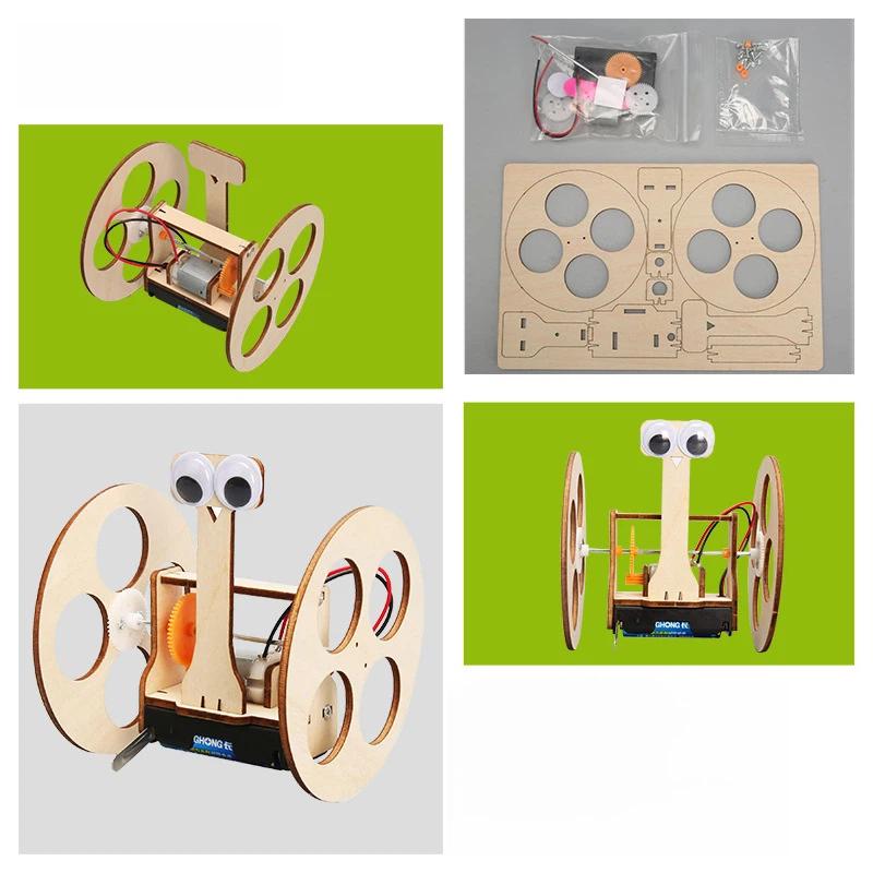 1 Набор Деревянный Самобалансирующийся Робот DIY Игрушка-Поделка Для Детей Развитие Мелкой Моторики И STEM Образовательные Научные Игрушки-Опыт