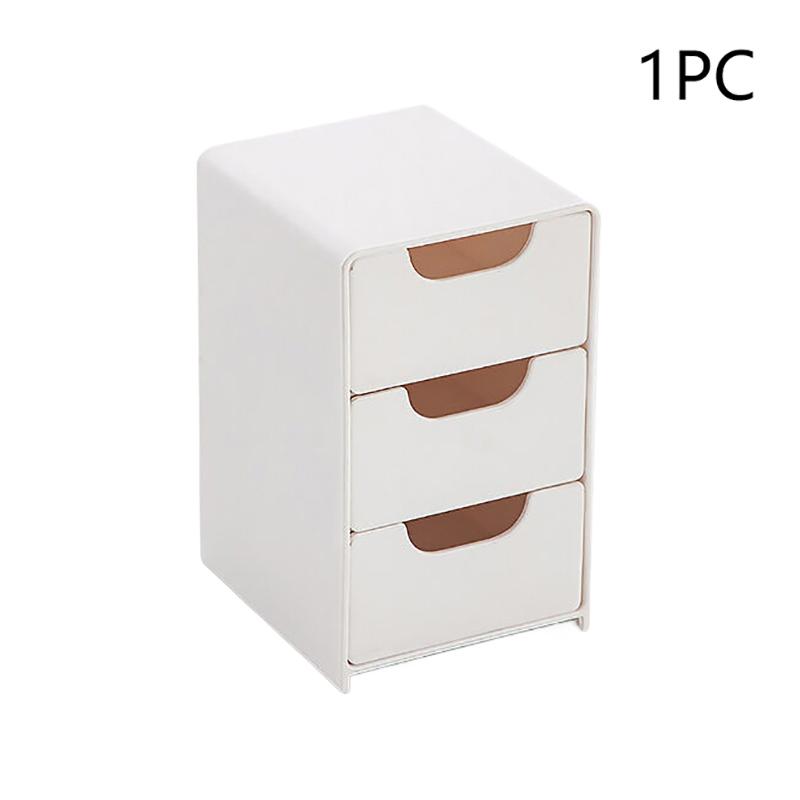 Simple 3-Layer Drawer Desktop Mini Storage Box Multi-Functional Jewelry Stationery Sundries Storage Box Handmade Parts Organizer