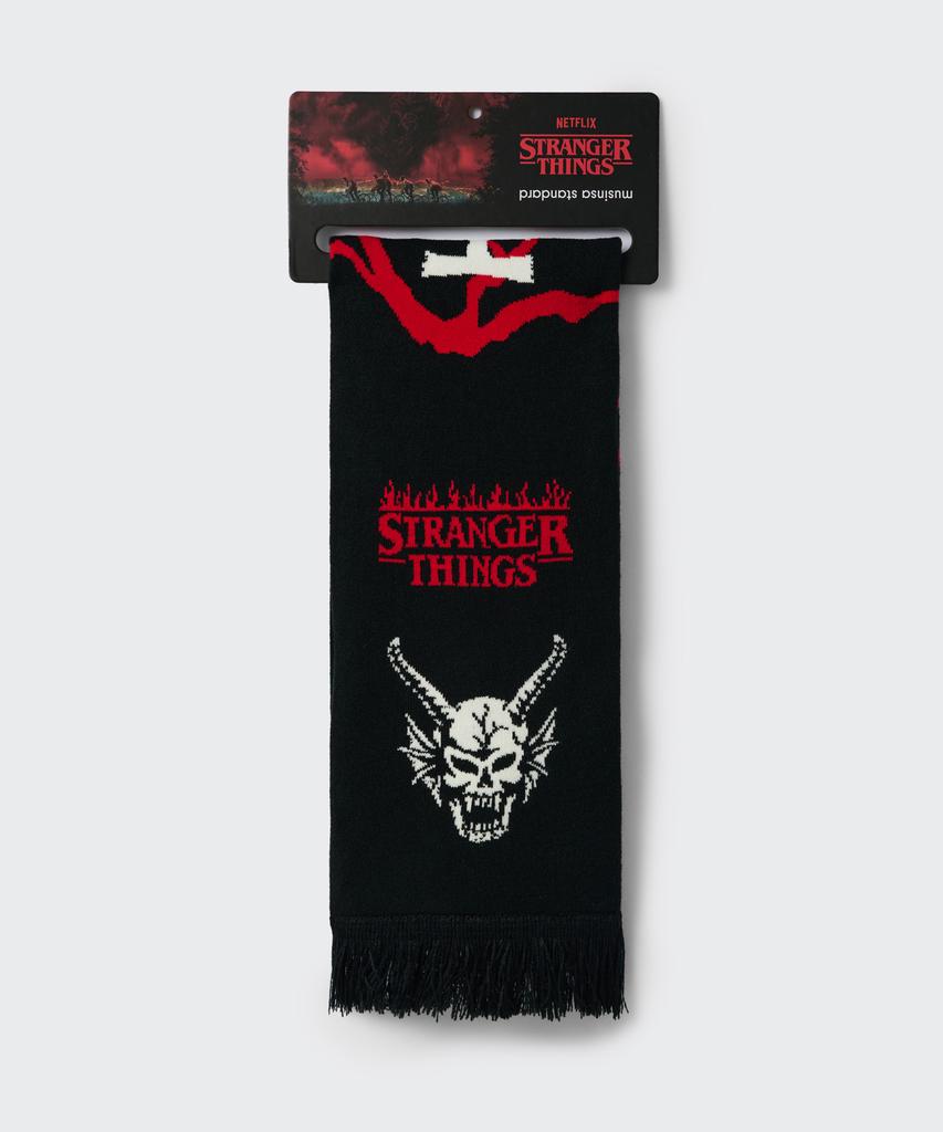 Musinsa Standard [Коллаборация Stranger Things] Шарф Клуба Адского Пламени [Черный]
