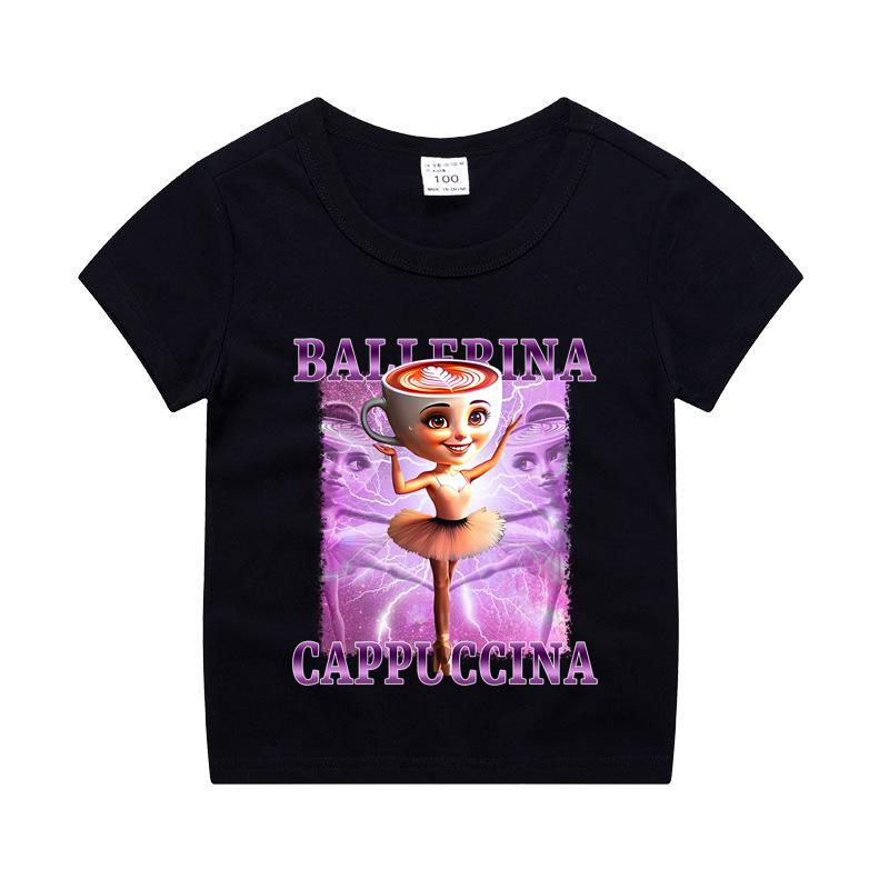 Итальянский Маразм Мальчик Девочка Хлопковая футболка Тунг Тунг Тунг Сахур Детская Летняя Одежда Смешной Мем Детские Топы с Коротким Рукавом Унисекс