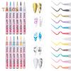 Nail Art Painting Pen Quick Drying Drawing Safe Compact Nail Art Design Drawing Pen Nail Supplies