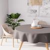 Nappe Anti-tâches Ronde 180 Cm ALIX Moka, Par Soleil d'Ocre
