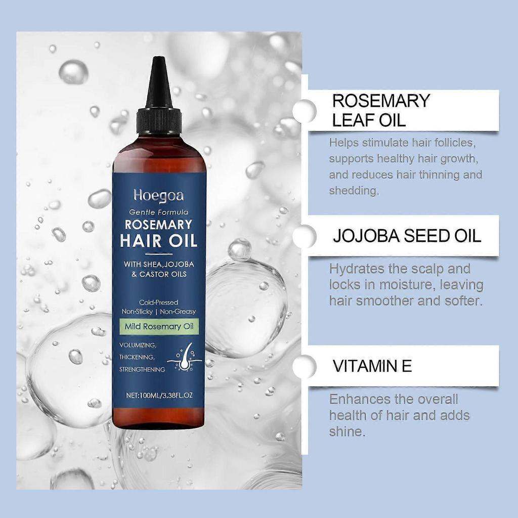 Rosemary hair care oil nourishes, strengthens and smoothes hair, improves scalp