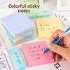 Colorful Sticky Notes, High-adhesion Office Tear-off Stickers, Cute Student Message and Note-taking Notebook