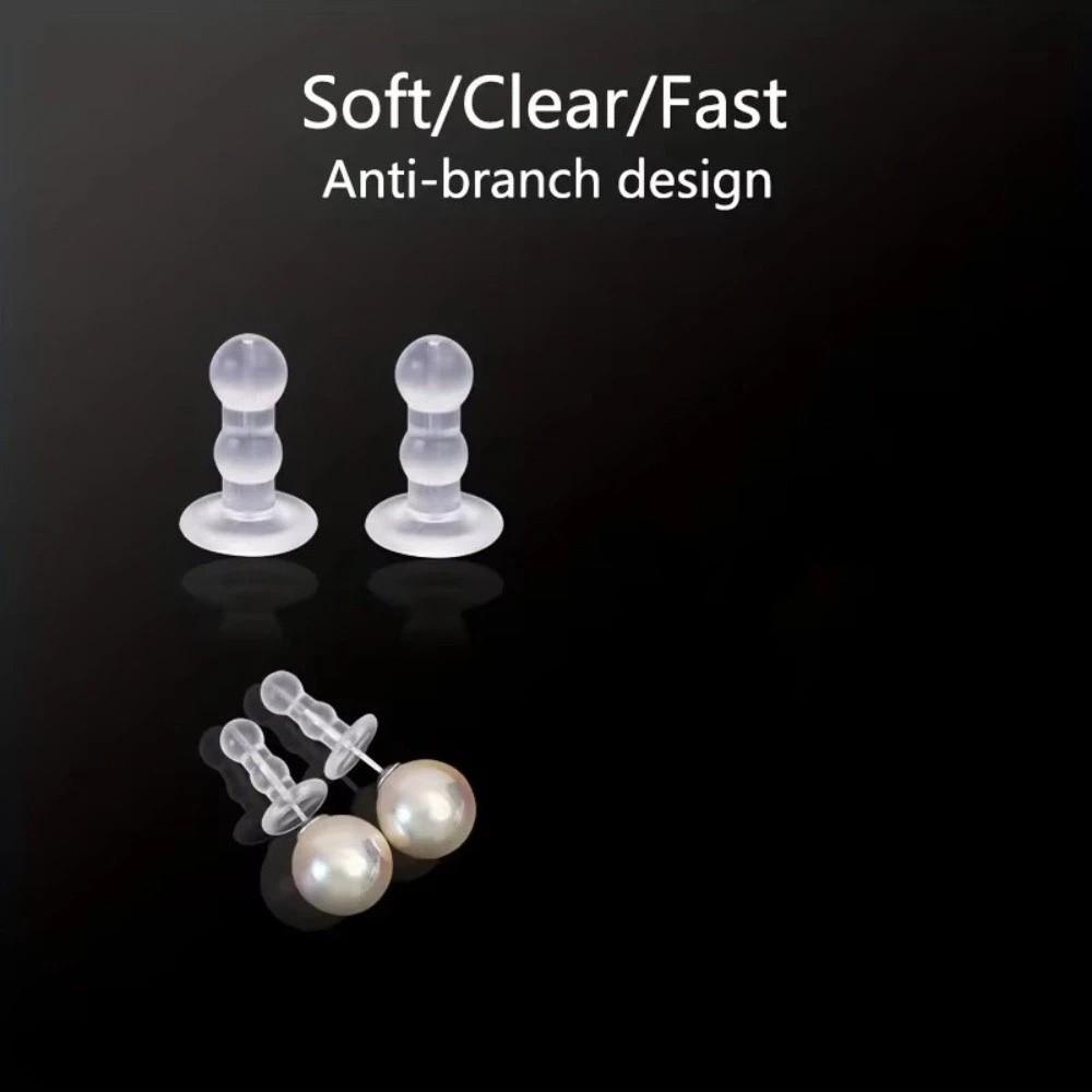 50PCS Silicone Full Coverage Earplug Soft Safety Earring Back New Ear Pad Jewelry Production