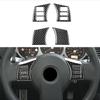 2pcs Carbon Fiber Car Steering Wheel Panel Button Stickers Trim Cover For Nissan 350z Z33 2003-2009 Auto Interior Accessories