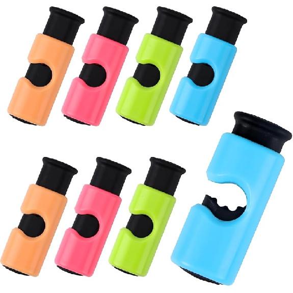 AmoreAngel Crafts 8 Pack Bread Bag Clips, Squeeze Lock Food Bag Clips, Plastic Sealing Clip for Bread, Snacks, Chips, 4 Colors, Easy Grip, Airtight