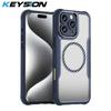 KEYSION Противоударный чехол MagSafe для iPhone 13 12 11 Pro Max Силиконовый + PC Защита камеры Чехол для телефона с текстурой из углеродного волокна