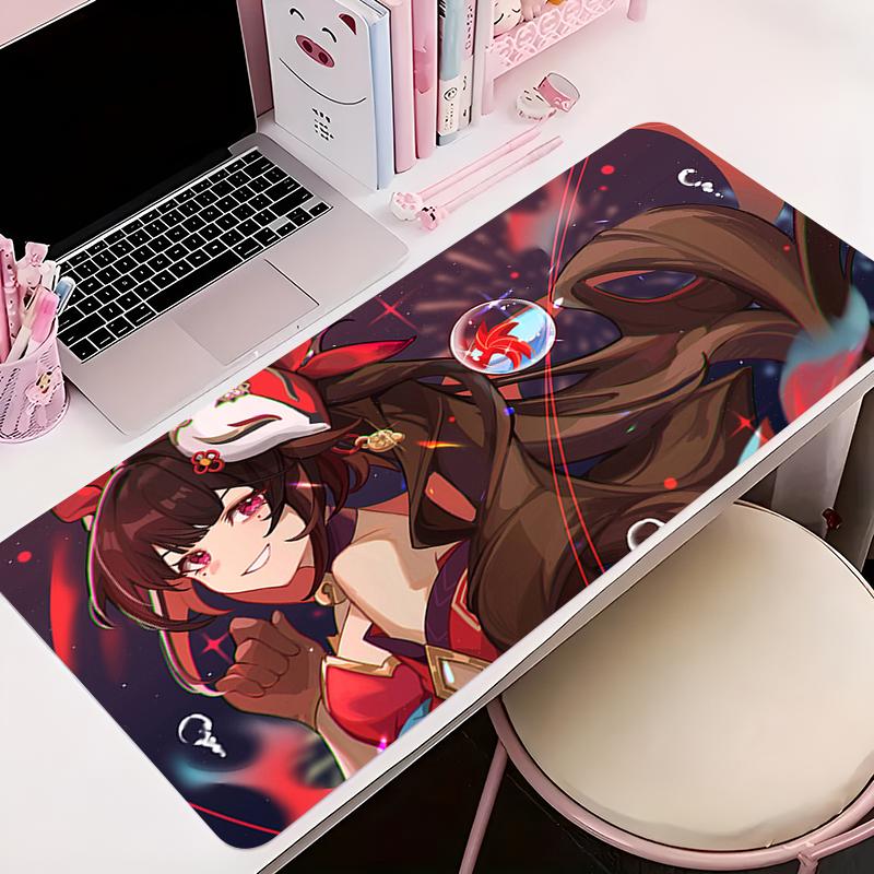 Mouse Pad Office PC Accessories Keyboard Mat Hhonkai Star Rail Sparkle Anime Pattern Antislip Rubber Mousepad Gamer Desk Mat