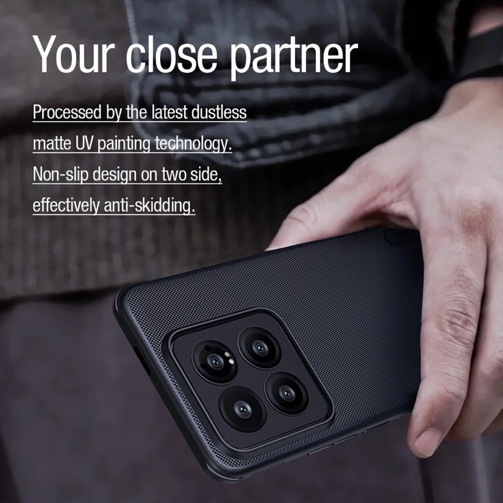 Nillkin Super Frosted Shield Pro Magnetic Case For Xiaomi 14 Pro - Black