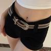 Y2K Women Gothic Belts Rivet Punk Hip Hop Belt Fashion Waist Belts