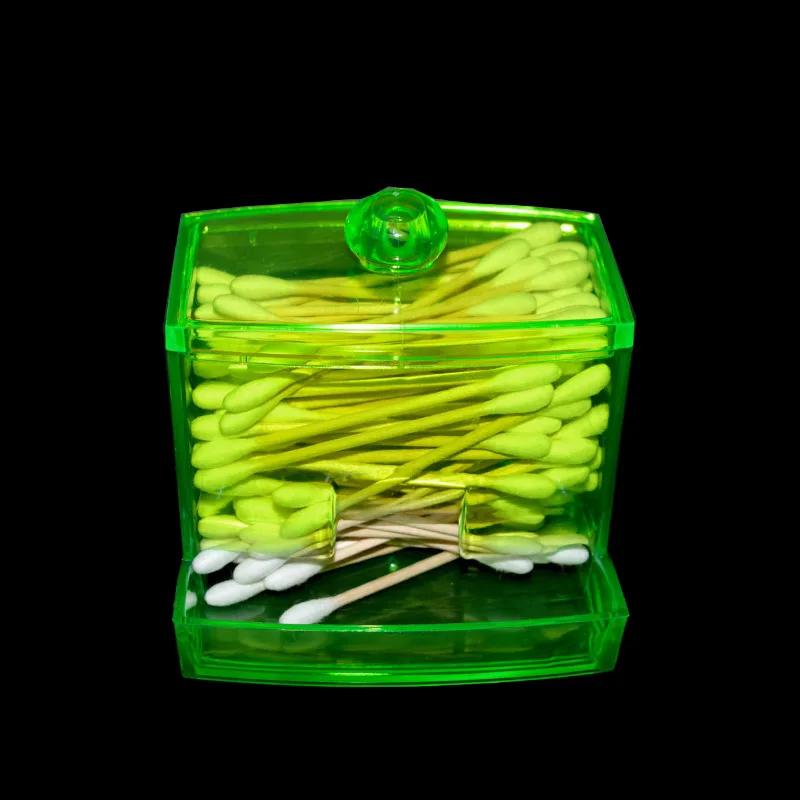 Коробка для хранения косметики, новая акриловая коробка для хранения ватных палочек, прозрачный футляр для косметики, косметический контейнер